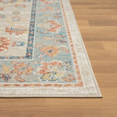 8' Ivory Abstract Runner Rug